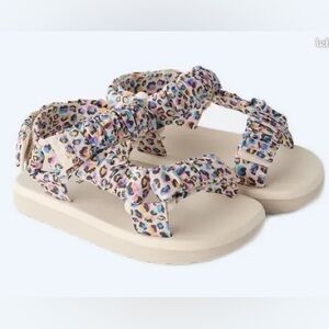 Zara Kids Leopard Print Strappy Sandals